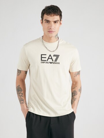 EA7 Emporio Armani Shirt 'Visibility' in Beige: voorkant