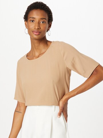 minimum Blouse 'ELVIRE' in Beige: voorkant