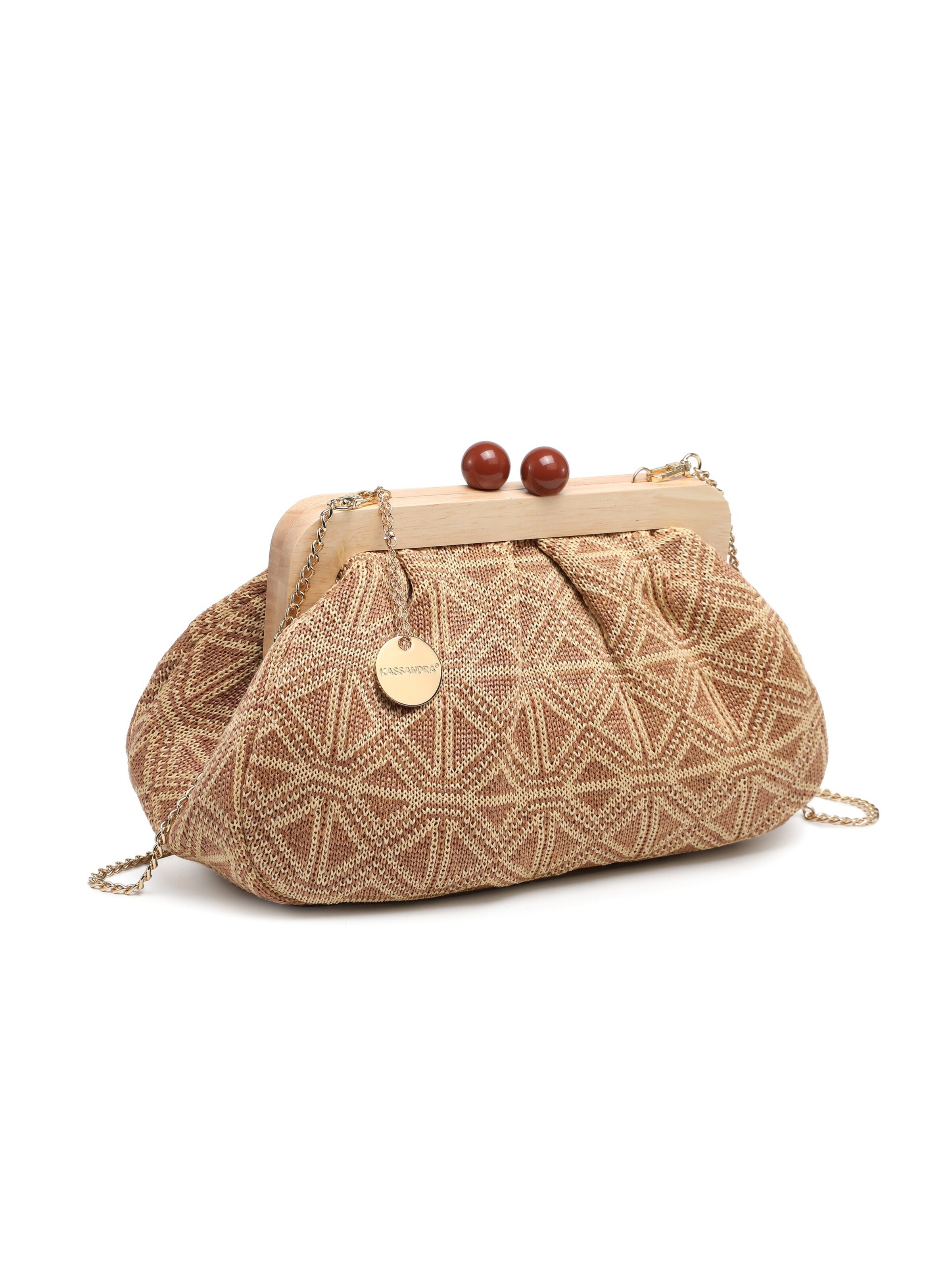 Borsa a tracolla 'Borsa a tracolla da donna - Modello Avelia Chic - Poliestere' di Kassandra in marrone: frontale