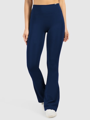 Smilodox Flared Leggings ' Loreen ' in Blauw: voorkant