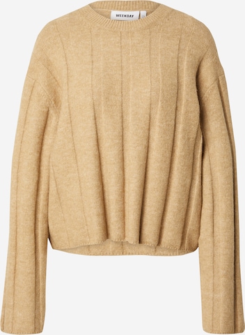 WEEKDAY Pullover 'Fiona' i beige: forside