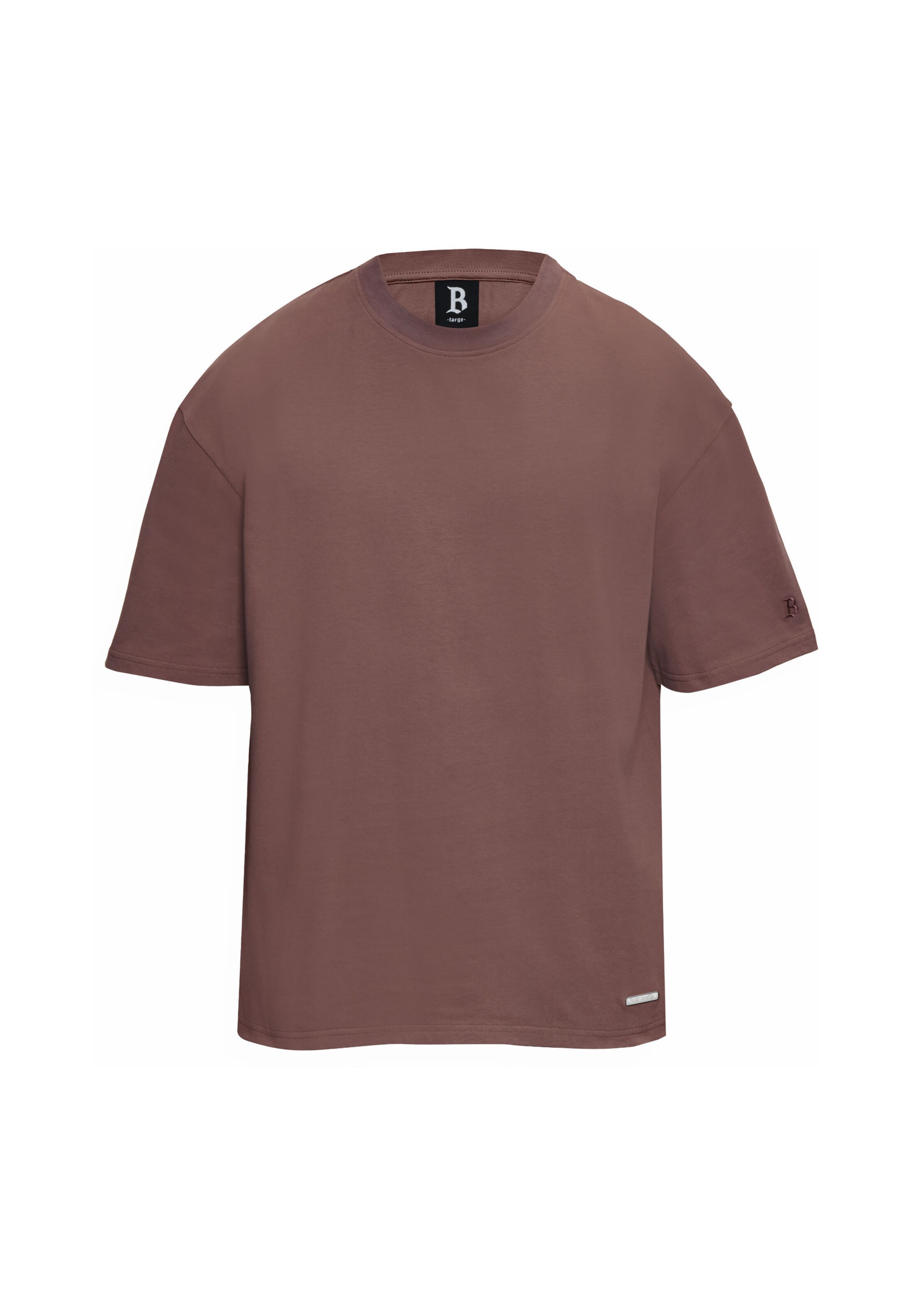 T-Shirt Dropsize en marron : devant