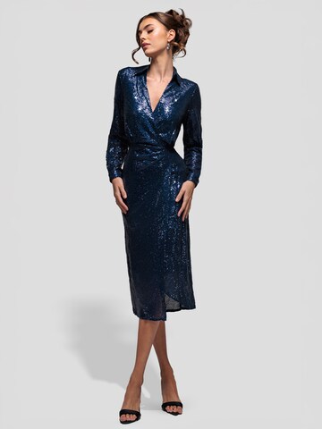 Robe GODDIVA en bleu : devant