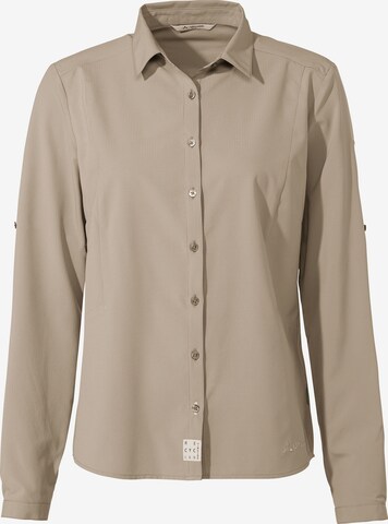 VAUDE Multifunctionele blouse 'Rosemoor' in Beige: voorkant