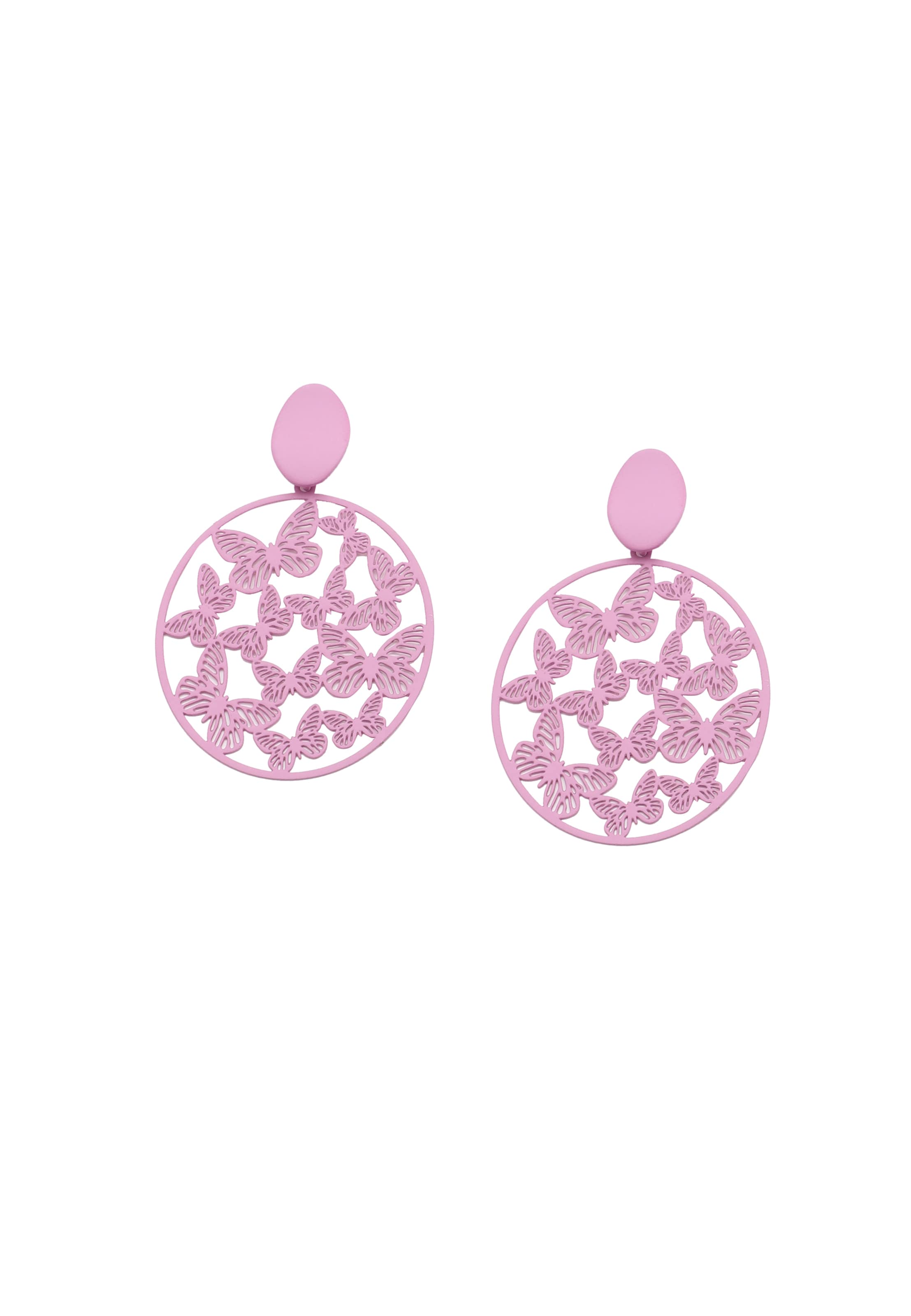 SOHI Oorbellen 'Cameron' in Lila: voorkant