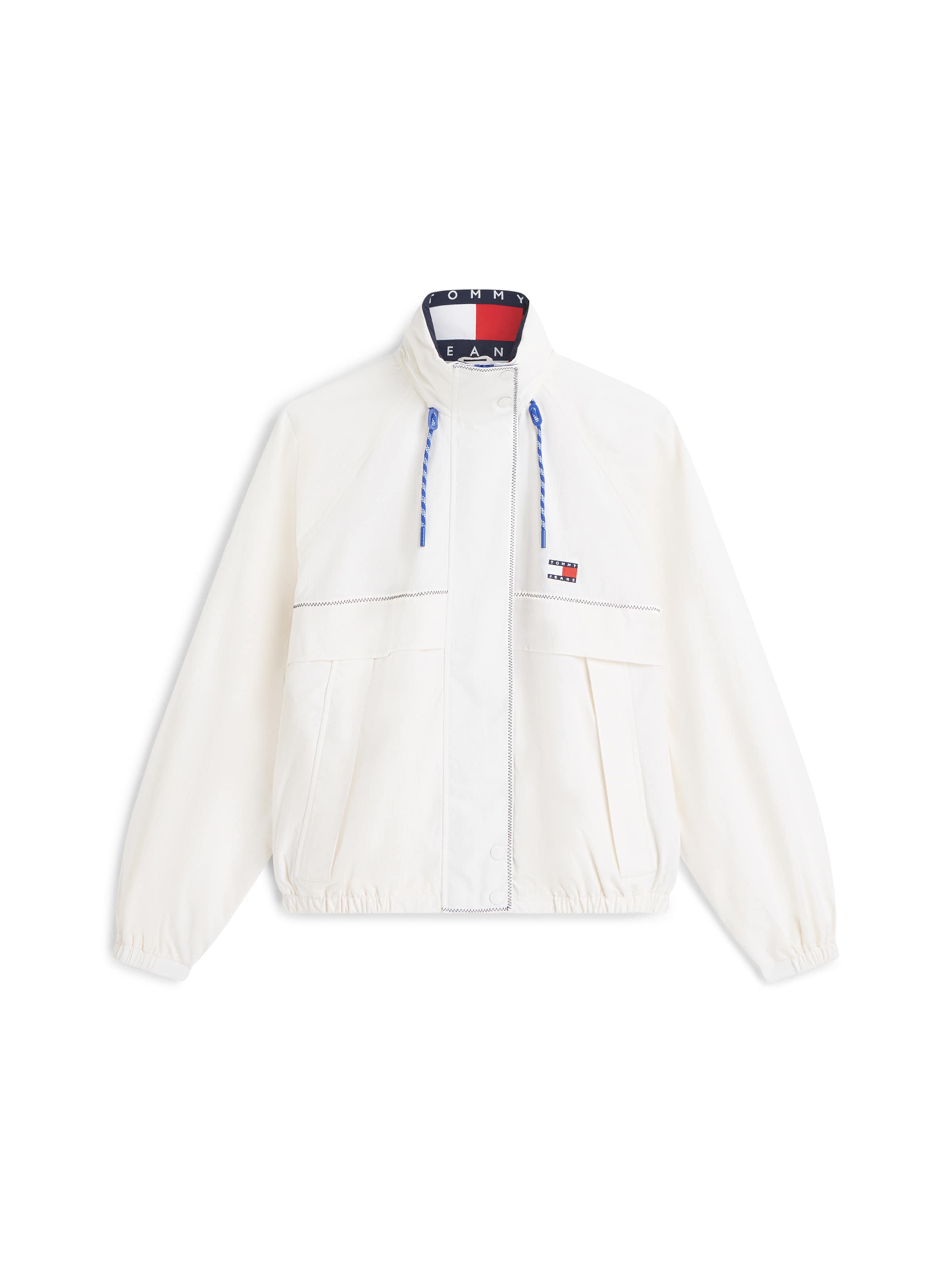 Tommy Jeans Демисезонная куртка в Белый: спереди