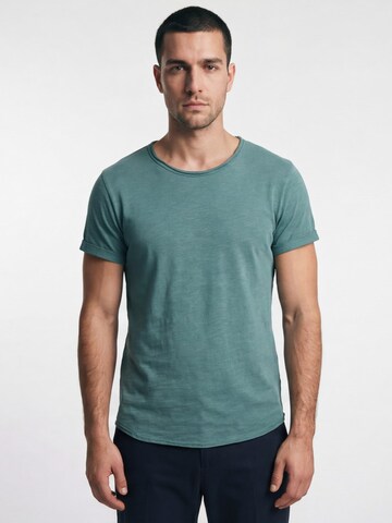 Antargo Shirt 'Basic Open Edge' in Green: front