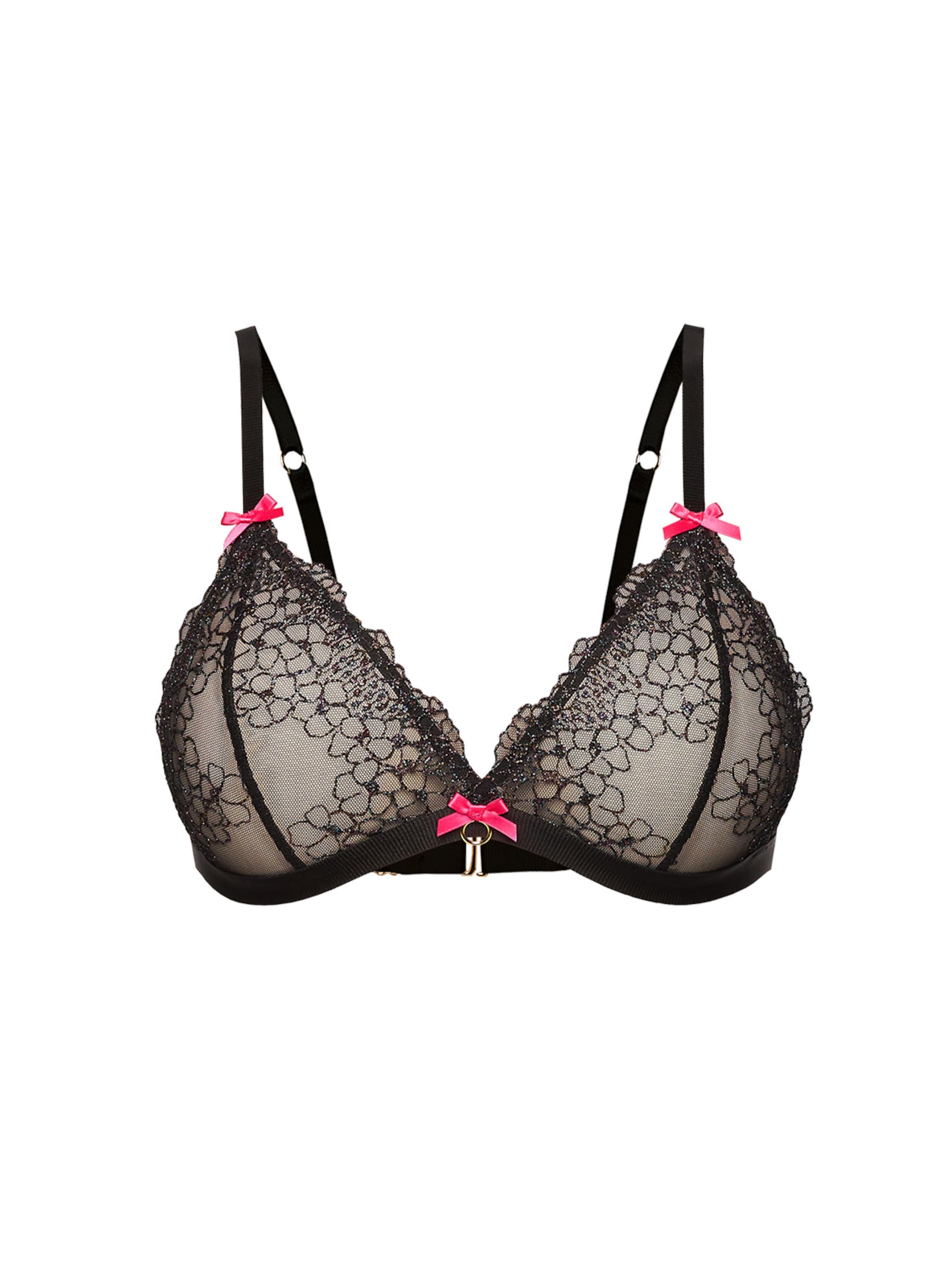 La Muel Lingerie BH 'Triangle' in Zwart: voorkant
