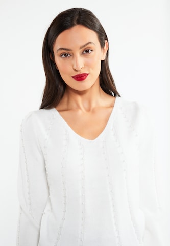 Pull-over faina en blanc