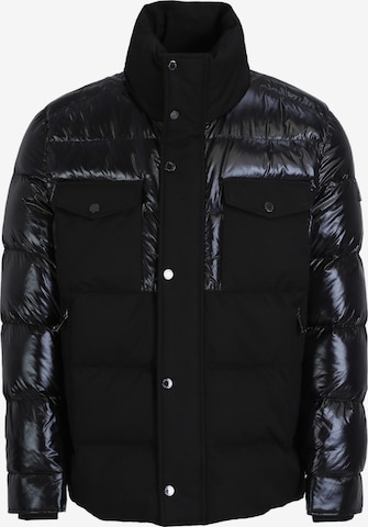 Lufian Winterjacke Genius in Schwarz: Vorderseite