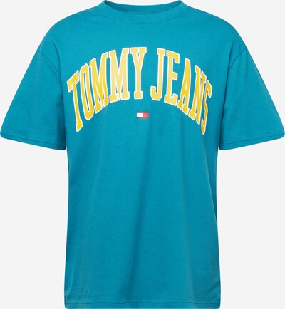 Tommy Jeans T-Shirt in marine / cyanblau / pastellgelb / weiß, Produktansicht