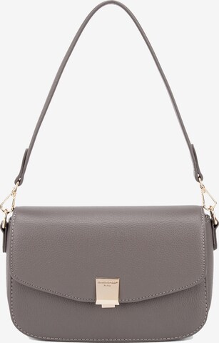 Borsa a spalla 'Borsa a spalla Celestia Elite pelle vegana PU - Chiusura zip' di David Jones in grigio: frontale