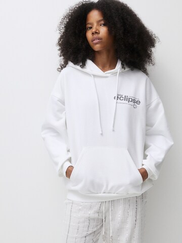 Pull&Bear Sweatshirt in Weiß: Vorderseite