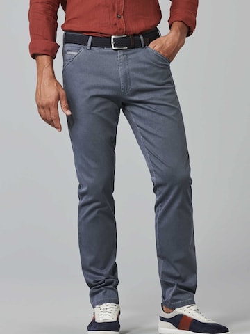 MEYER Regular Chino Pants 'Chicago' in Blue: front