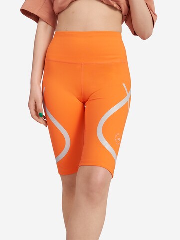 Skinny Pantalon de sport 'Truepace Cycling' ADIDAS BY STELLA MCCARTNEY en orange : devant