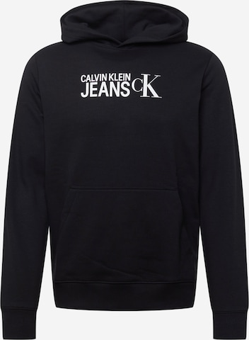 Calvin Klein Jeans Sweatshirt in Schwarz: predná strana