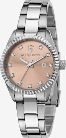 Maserati Analog Watch 'Competizione' in Silver: front