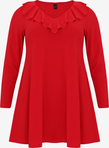 Yoek Tunic 'Dolce' in Red: front