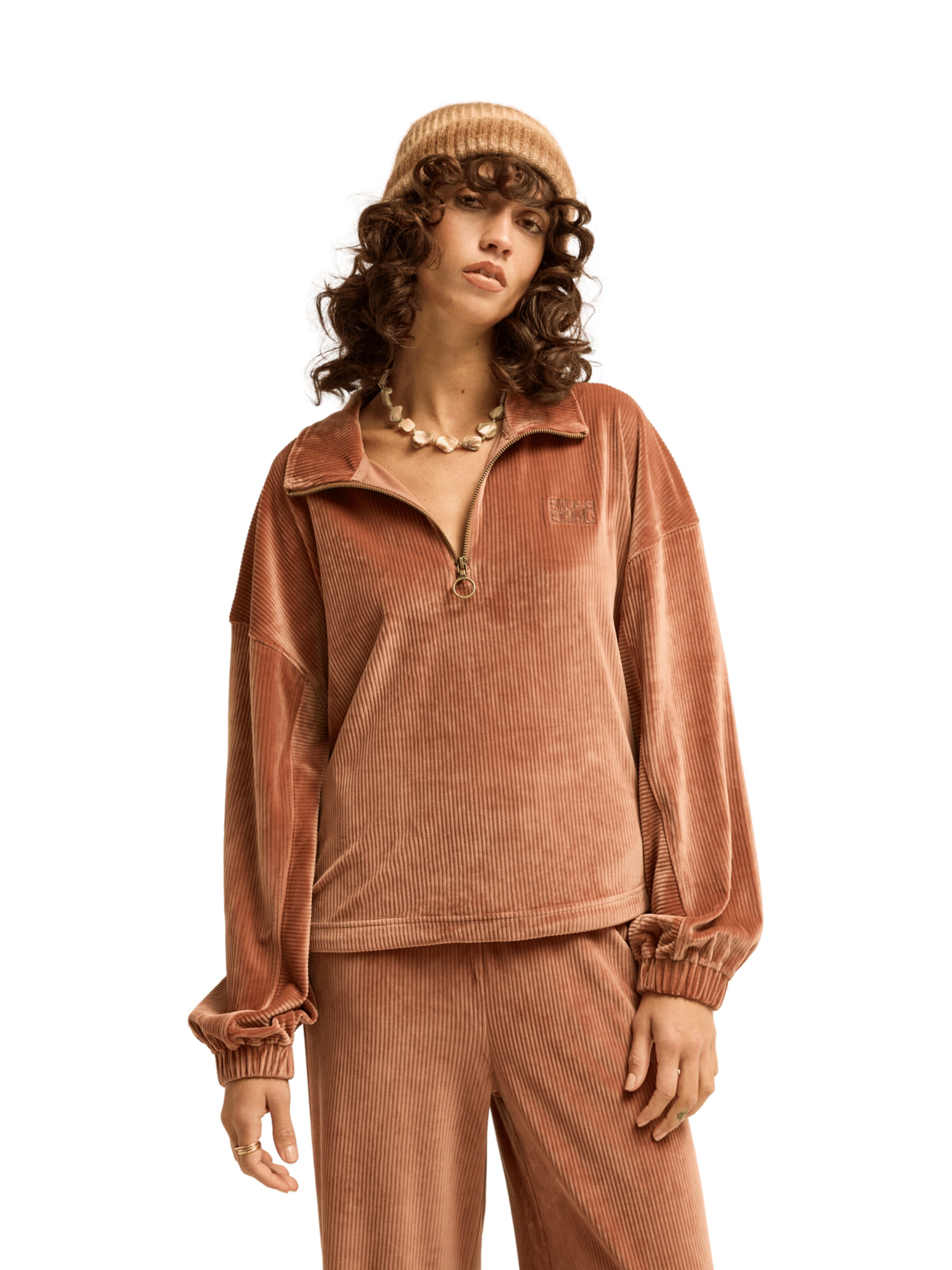 BILLABONG Sweatshirt 'Coffee Time' in Brown: front