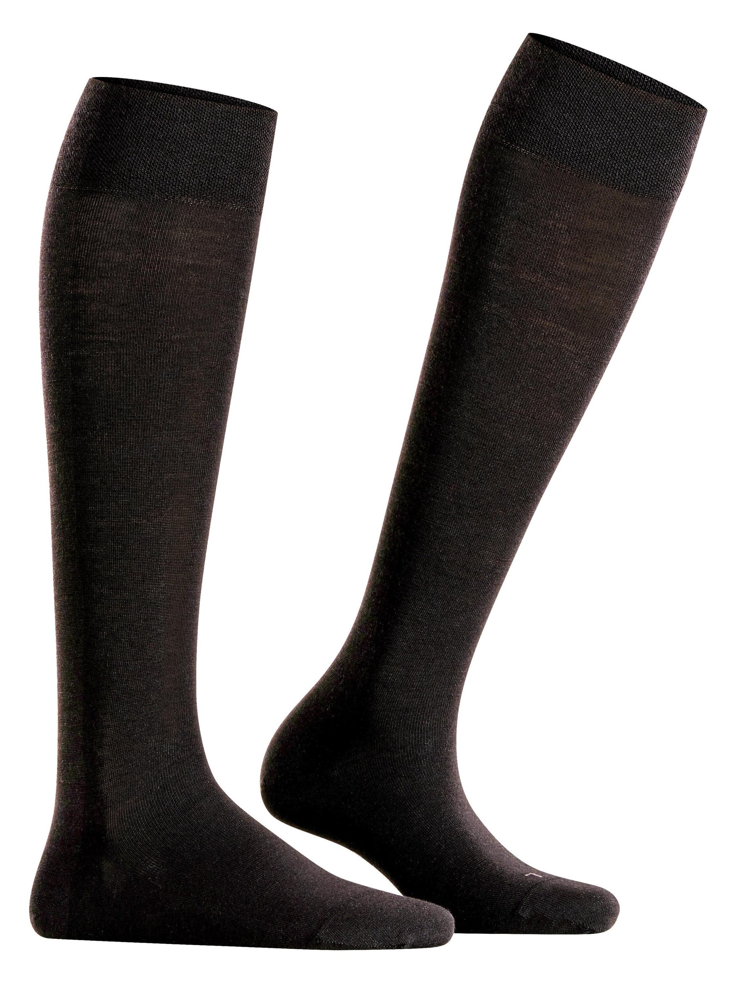 FALKE Over the Knee Socks 'Sensitive Berlin' in Black: front