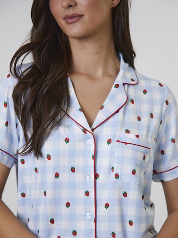 Loungeable Pajama 'Strawberry' in Blue