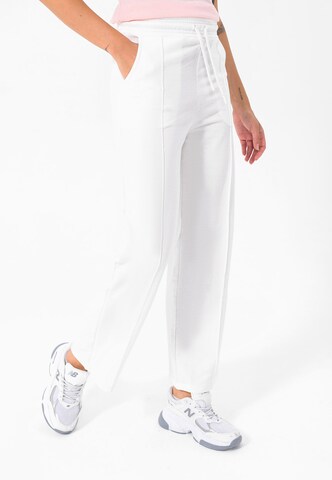 Regular Pantalon à plis Felix Hardy en blanc