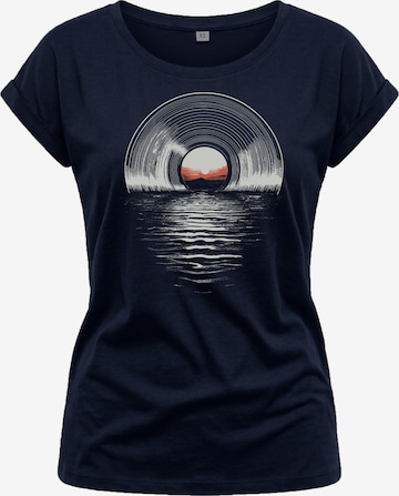 MAKAYA Shirt 'Sea Record' in Blue: front