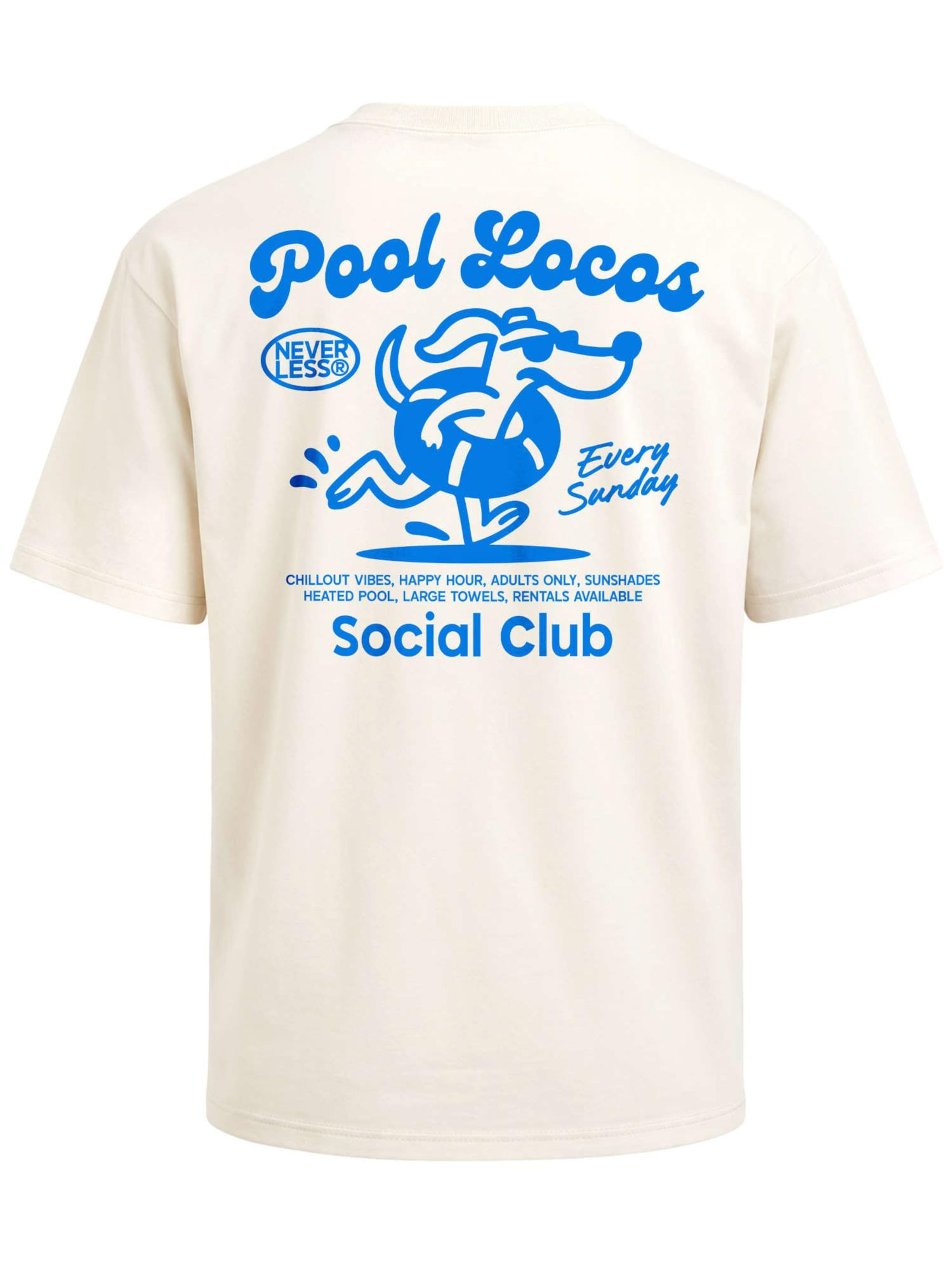 Neverless Shirt 'Pool Locos'‌‌‌‌‌‌‌‌‌ in Beige: Vorderseite