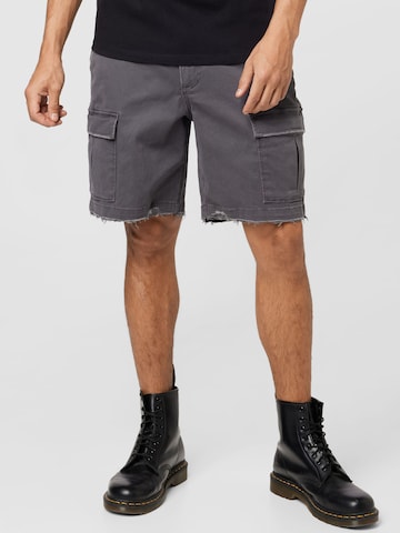 Regular Pantalon cargo HOLLISTER en gris : devant