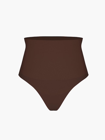 cfab (formerly creamy fabrics) Shapingslip 'Shaping-String mit hoher Taille' in Bruin: voorkant