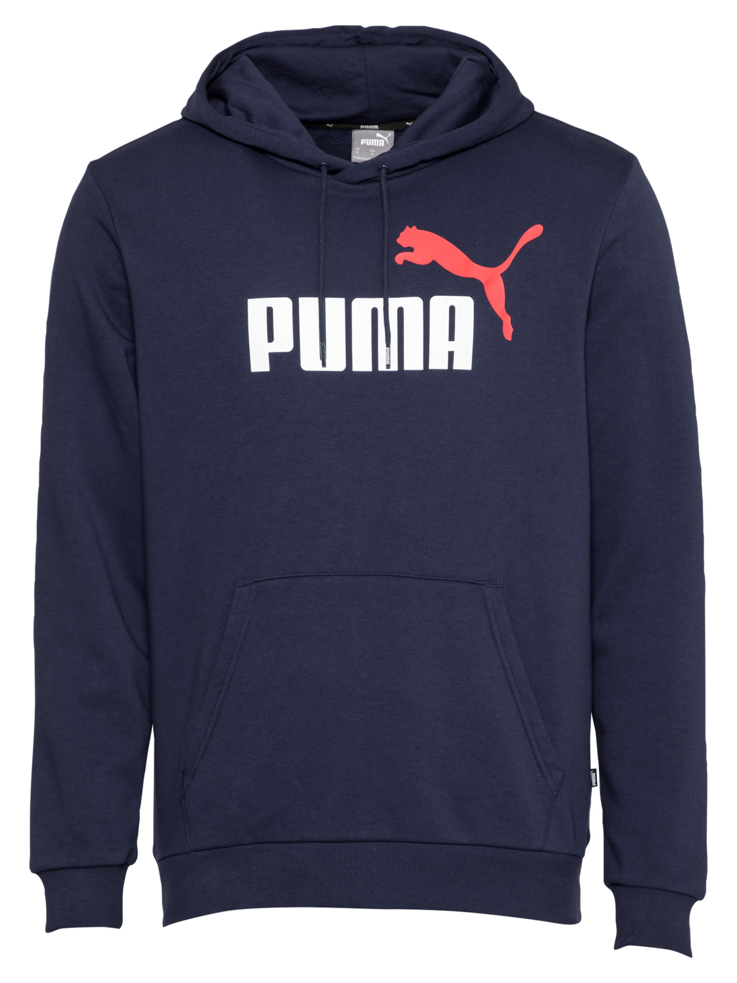 PUMA Спортен суитшърт в тъмносиньо / червено / бяло, Преглед на продукта
