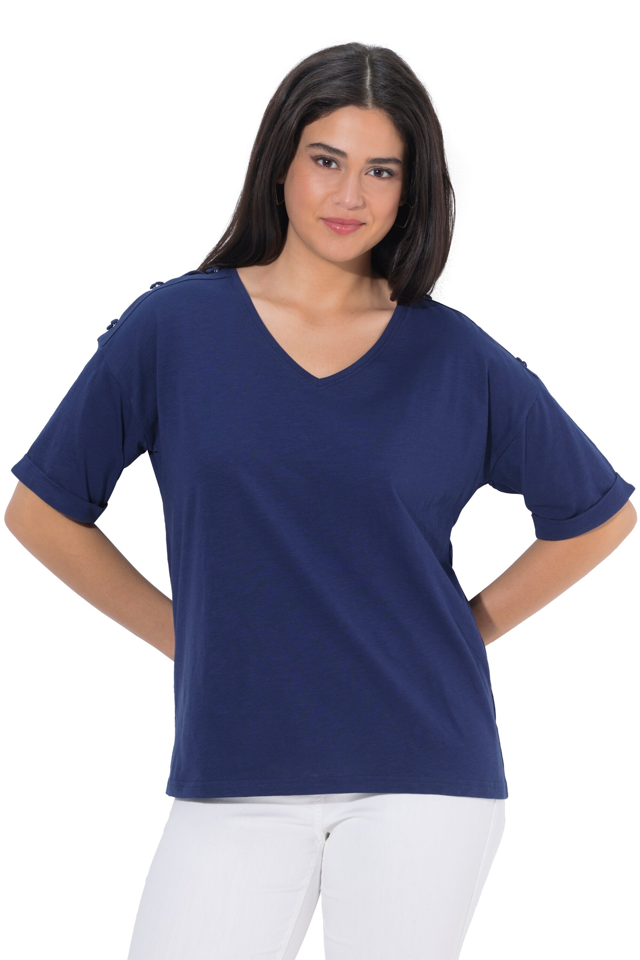 Ulla Popken Shirt in Blau: Vorderseite