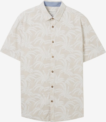 TOM TAILOR Regular fit Button Up Shirt in Beige: front