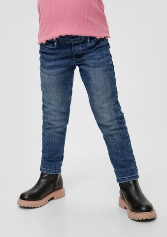 s.Oliver Slimfit Jeans in Blauw: voorkant