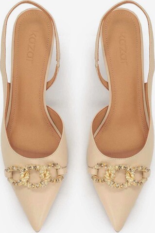 Kazar Slingback Pumps in Beige