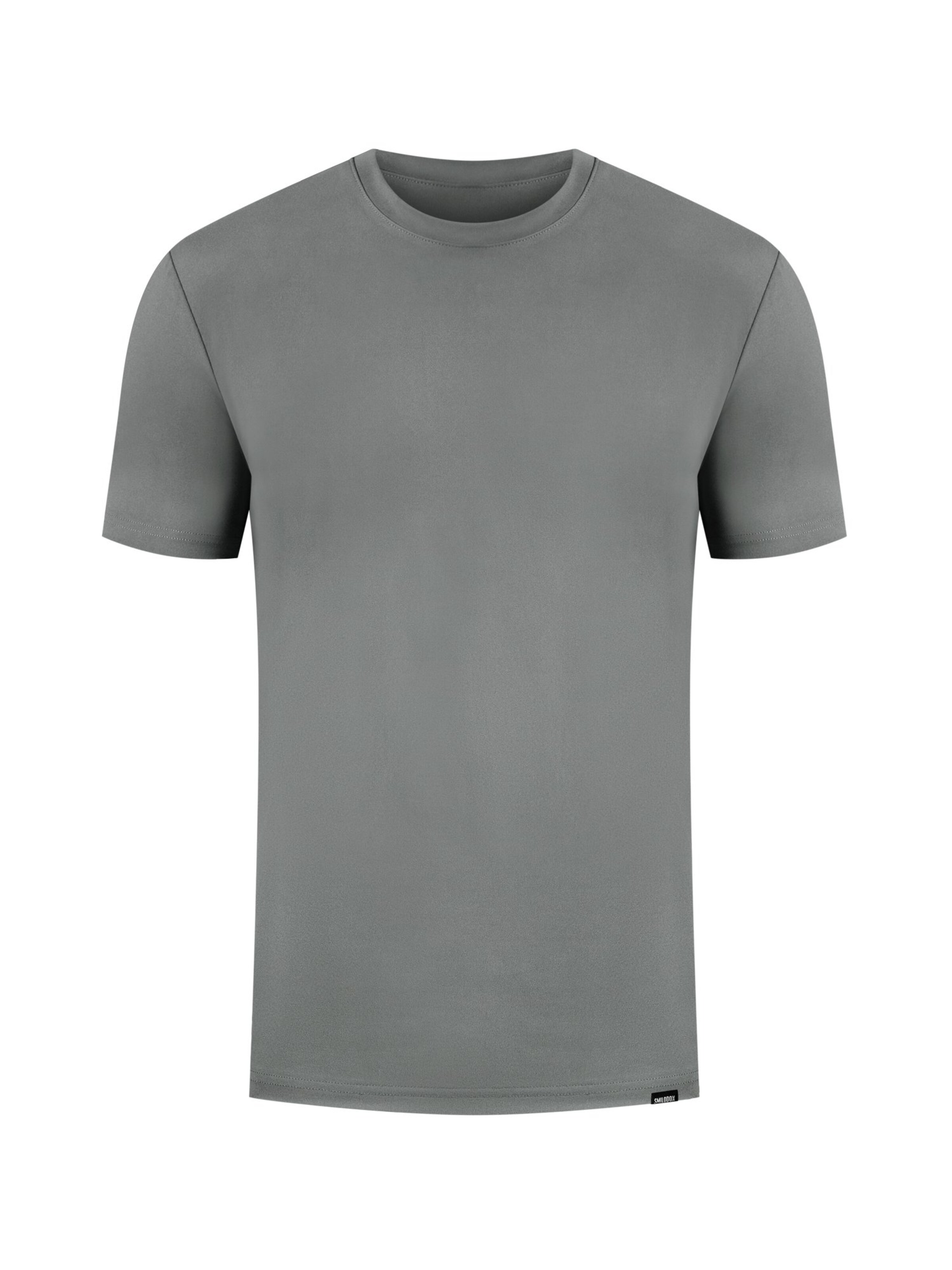 Smilodox T-Shirt Micah Casual Fit in Grau: Vorderseite