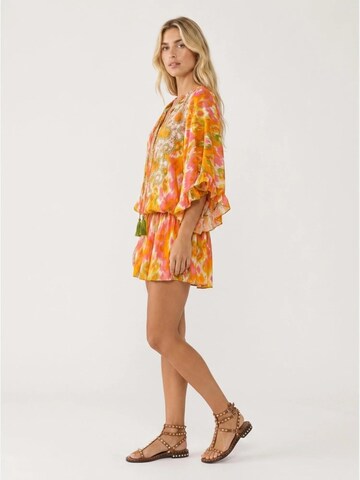 Miss June Jurk 'Mini Robe Mavis' in Oranje