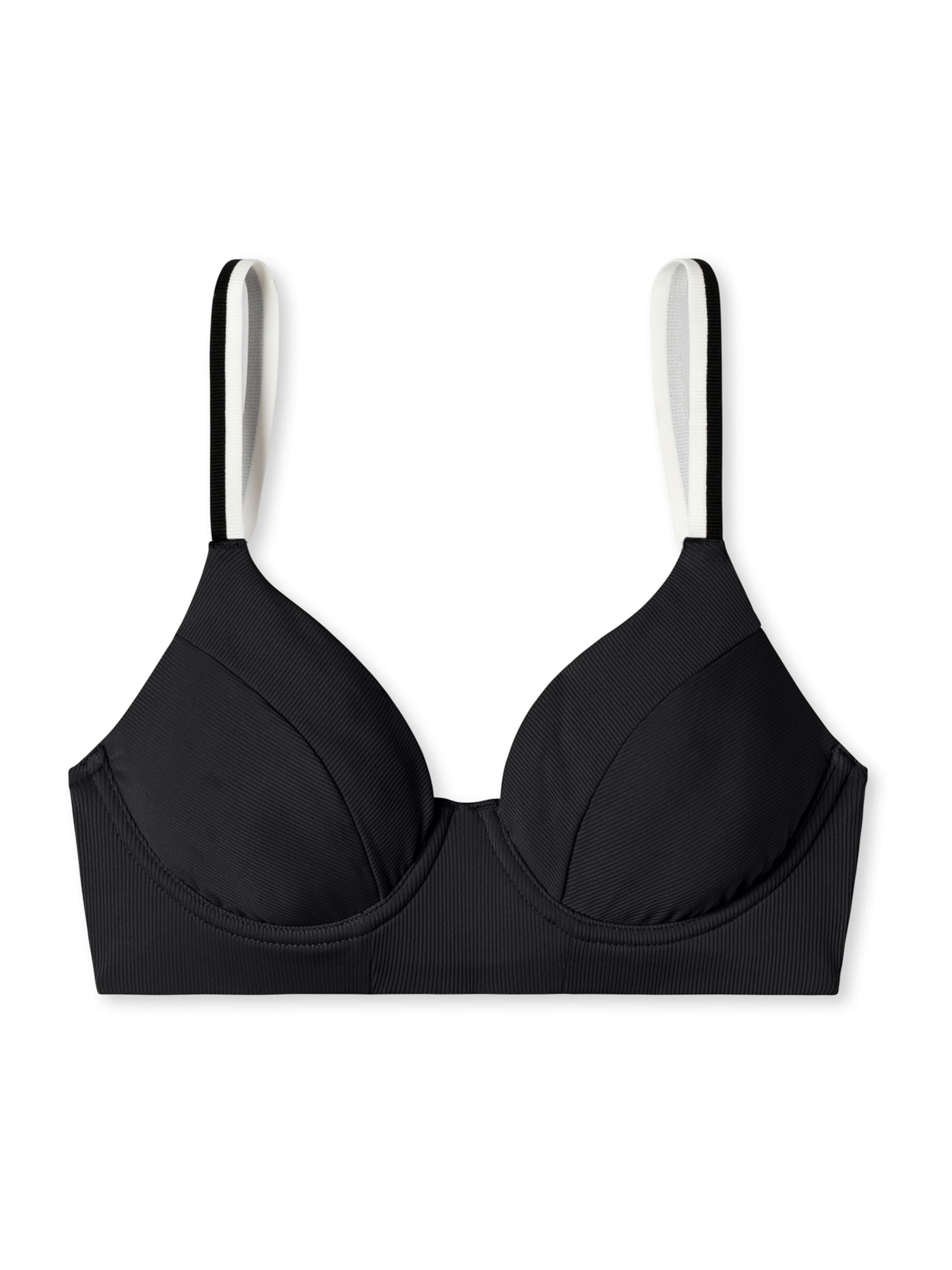 SCHIESSER T-Shirt Bügel-Bikini-Top ' Aqua Californian Dream ' in Schwarz: Vorderseite