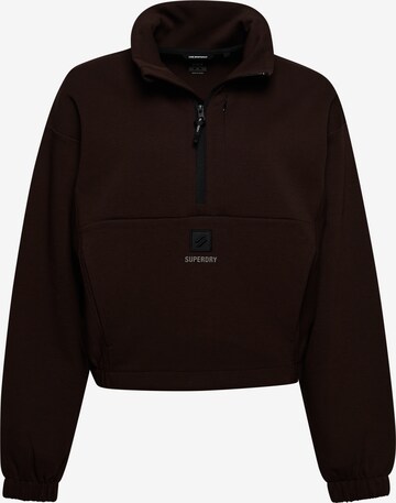 Sweat-shirt Superdry en marron : devant