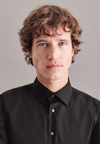SEIDENSTICKER Slim fit Business shirt in Black