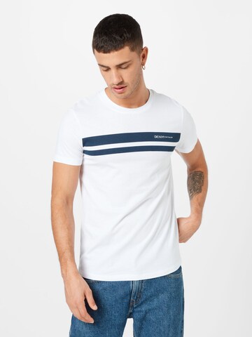 Tricou de la TOM TAILOR DENIM pe alb: față