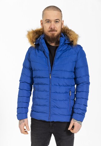 Jimmy Sanders Winterjas in Blauw: voorkant