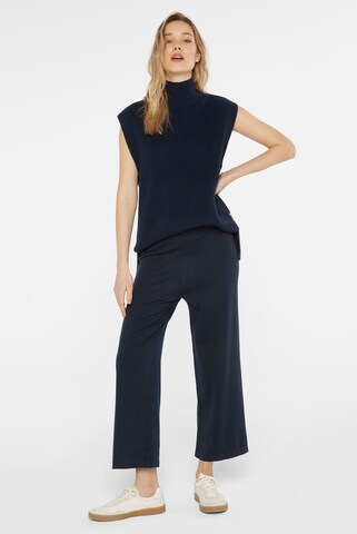 SENSES.THE LABEL Pullunder in Rippstrick mit Stehkragen in Blau