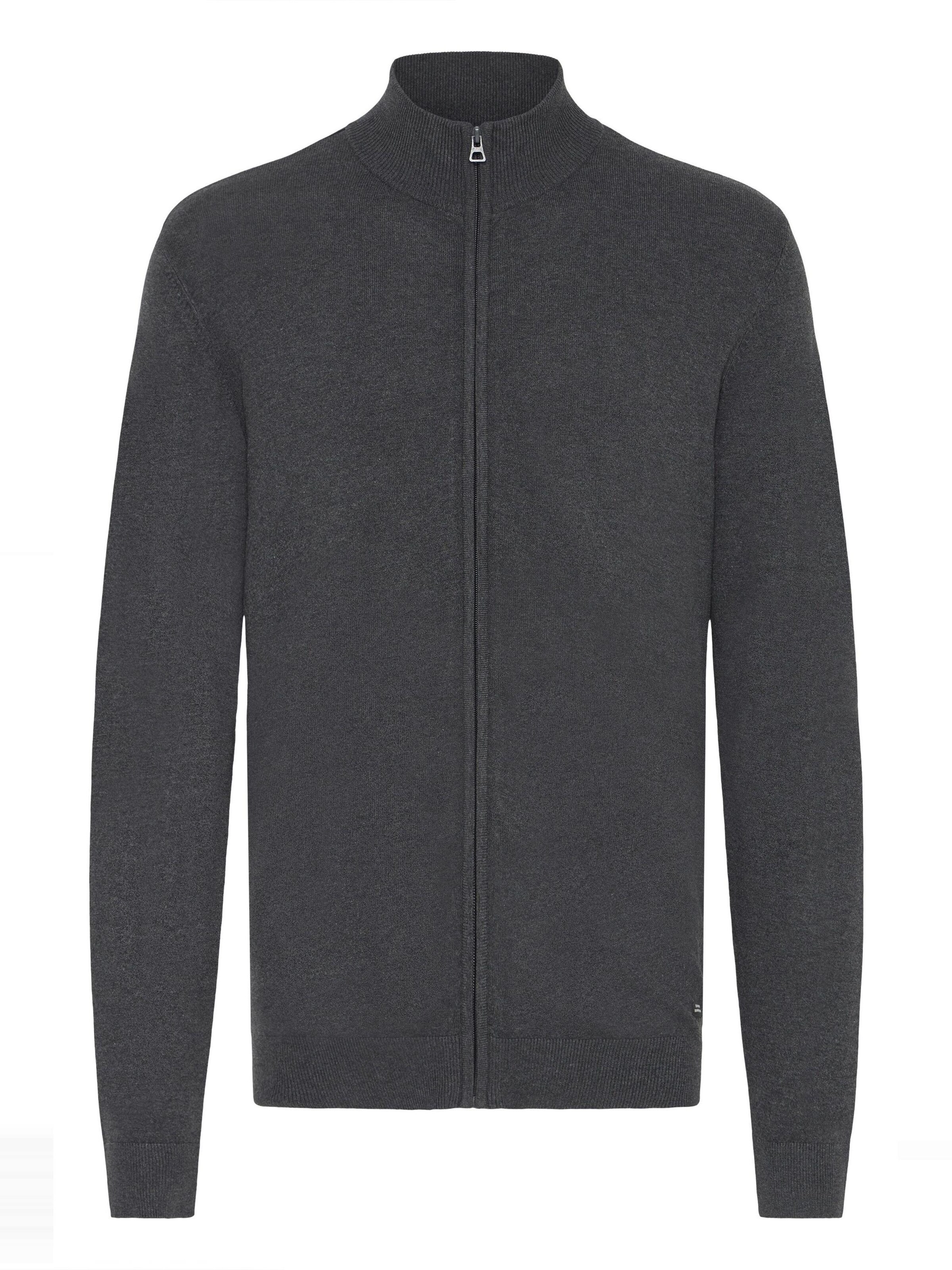 BLEND Trainingsjacke 'BHWebe' in Grau: Vorderseite