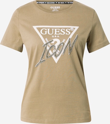 GUESS - Camiseta en verde: frente