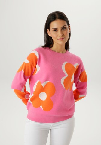 Aniston SELECTED Sweater in Pink: front