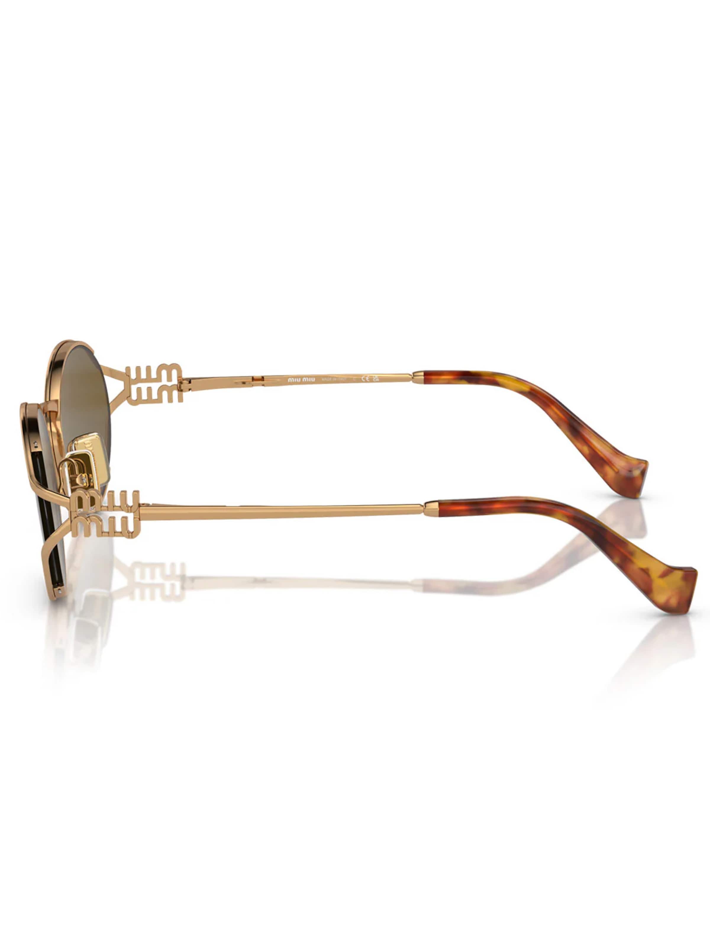 Miu Miu Solbriller 'Miu Miu Occhiali da Sole MU52Y 7OE01T Oro/Marrone Donna' i guld