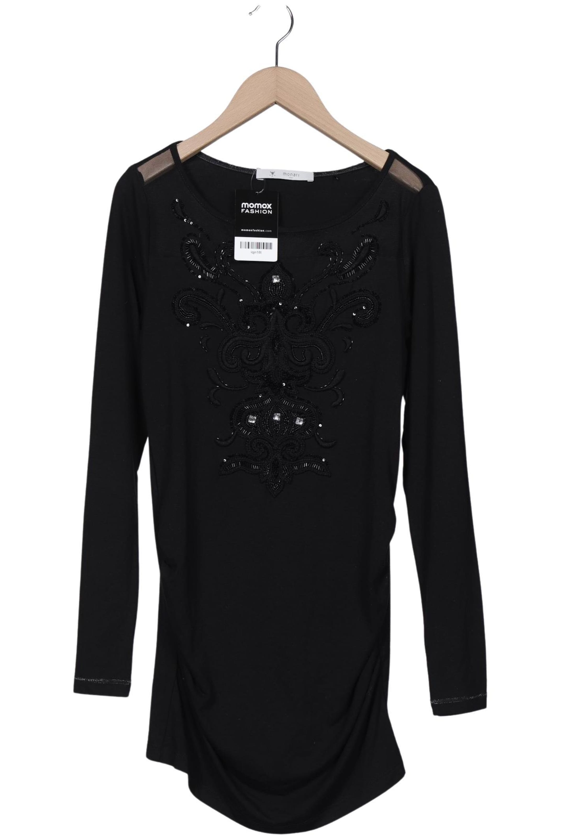 monari Langarmshirt S in Schwarz: Vorderseite
