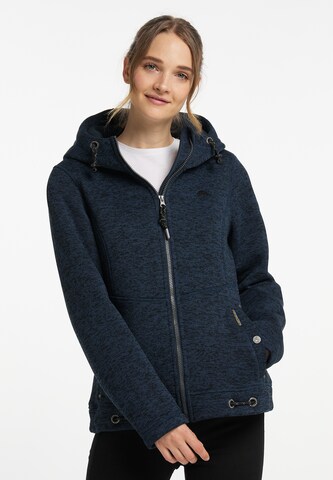 Schmuddelwedda Fleece jas in Blauw: voorkant