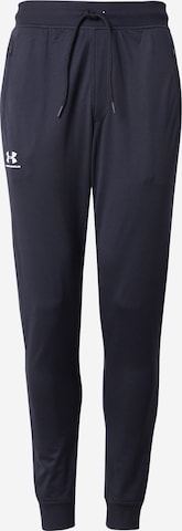 UNDER ARMOUR Tapered Urheiluhousut värissä musta: etupuoli